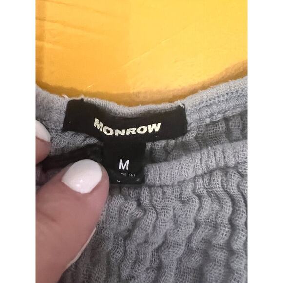 Monrow Cotton Ruffle Tank NEW Size Medium - Picture 7 of 10